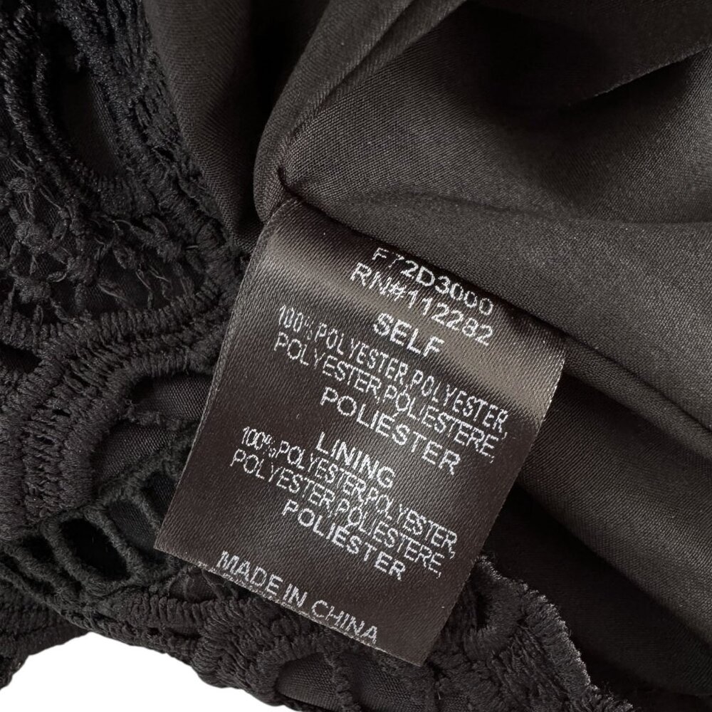 Adelyn Rae Maddie Off The Shoulder Black Lace Mini Dress Size S - Picture 9 of 13